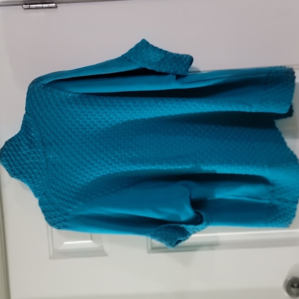Ruby Rd. Turquoise Textured Cardigan - Picture 5 of 7